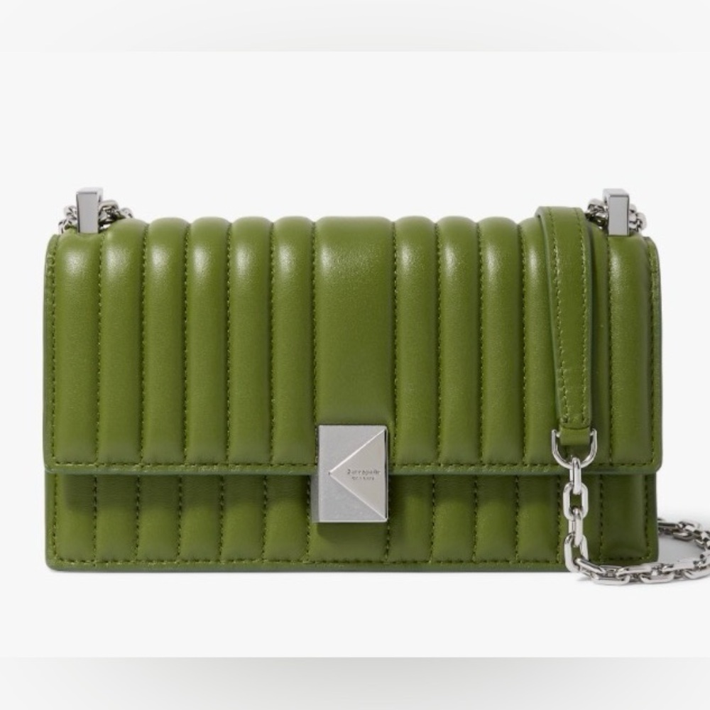 kate spade Deco Quilted Leather Mini Flap Chain Crossbody Bag